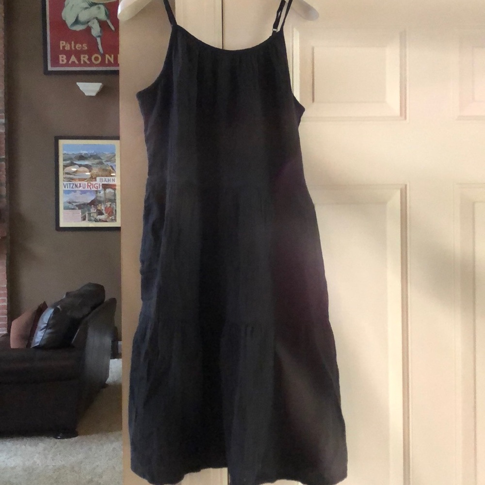 Adjustable strap three tiered dress